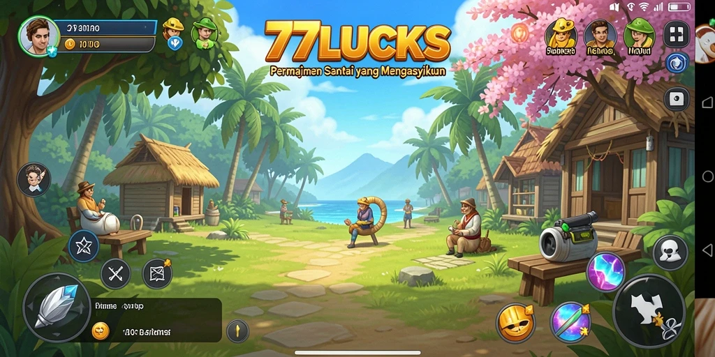 Tampilan screenshot <strong>77LUCKS</strong> menampilkan momen seru dalam gameplay casual.