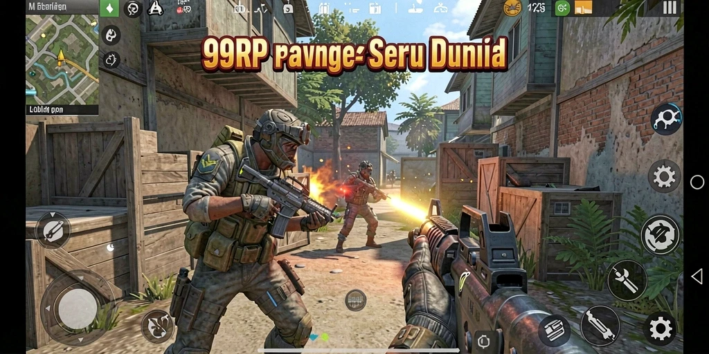Screenshot gameplay 99RP yang menampilkan pertempuran intens.