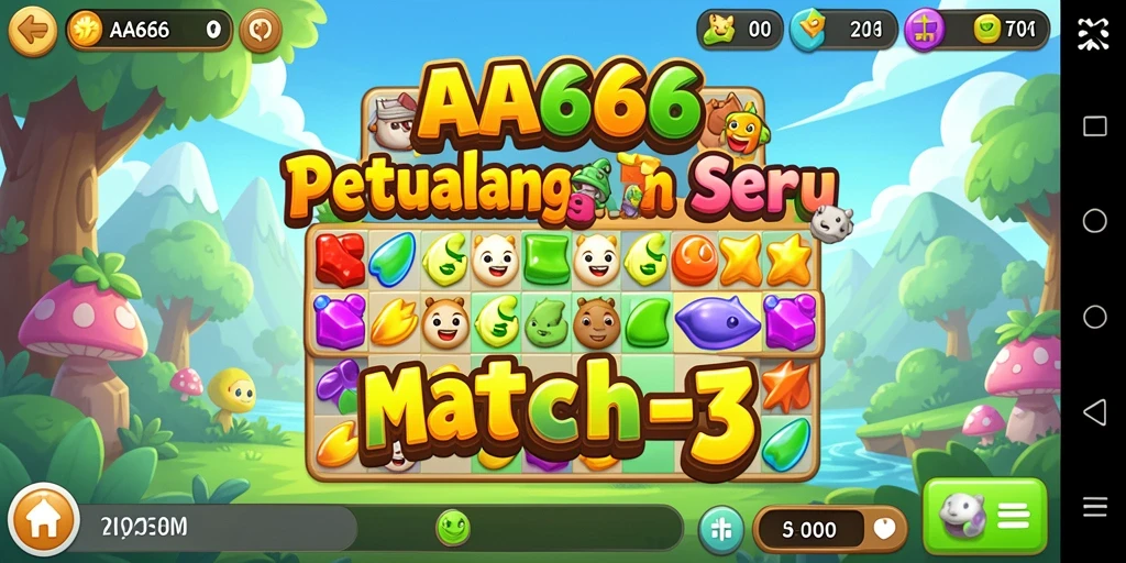 Tampilan gameplay AA666 yang seru dan berwarna-warni.