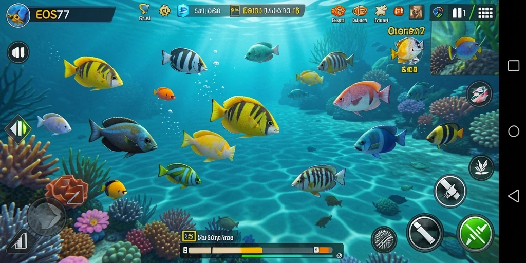 Gameplay seru menembak ikan di lautan yang luas.