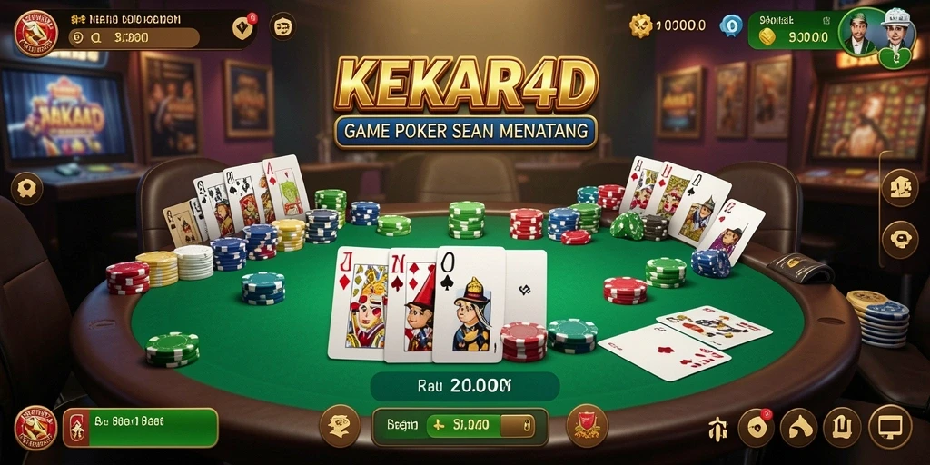 Tampilan menarik dan grafis menawan dari permainan Poker di KEKAR4D.