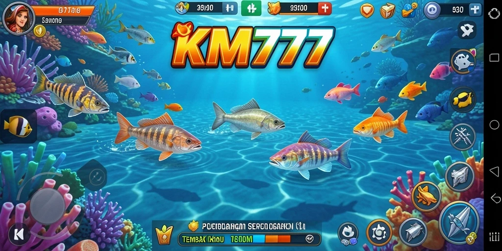 Gameplay menembak ikan yang seru dan menantang.