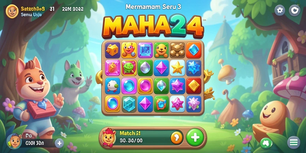 Tampilan gameplay seru dari MAHA24 yang menantang dan menghibur.