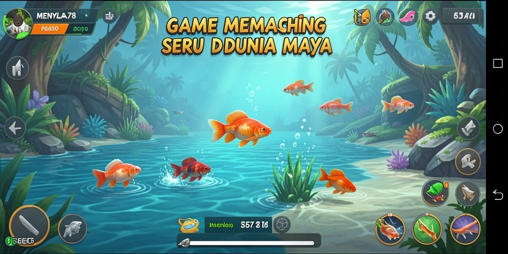 Tampilan menawan gameplay memancing di MENYALA78.