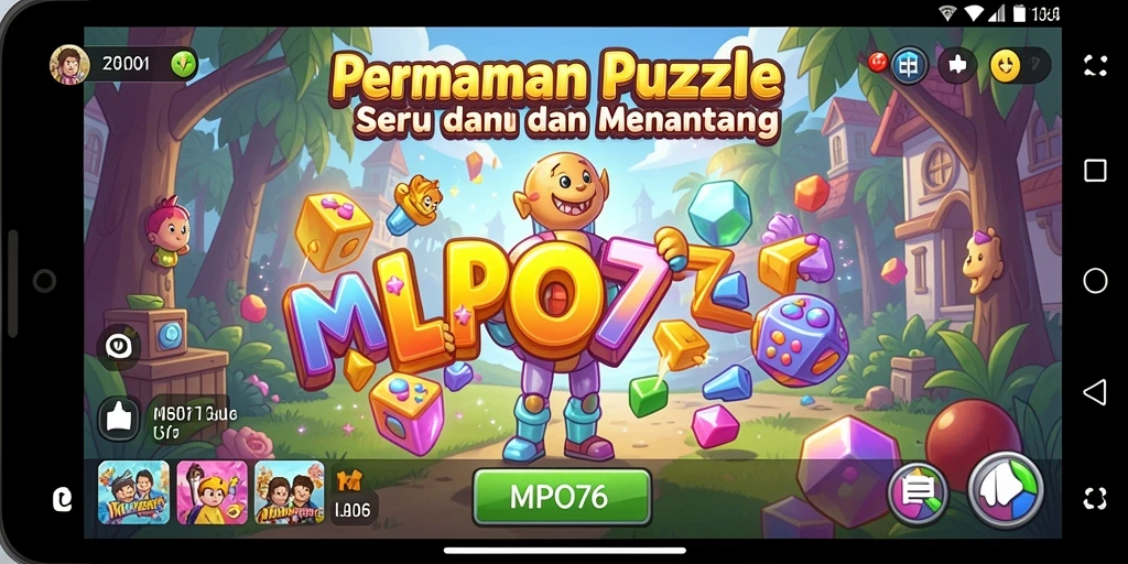 Tampilan gameplay MPO76 yang seru dengan grafis puzzle menantang.