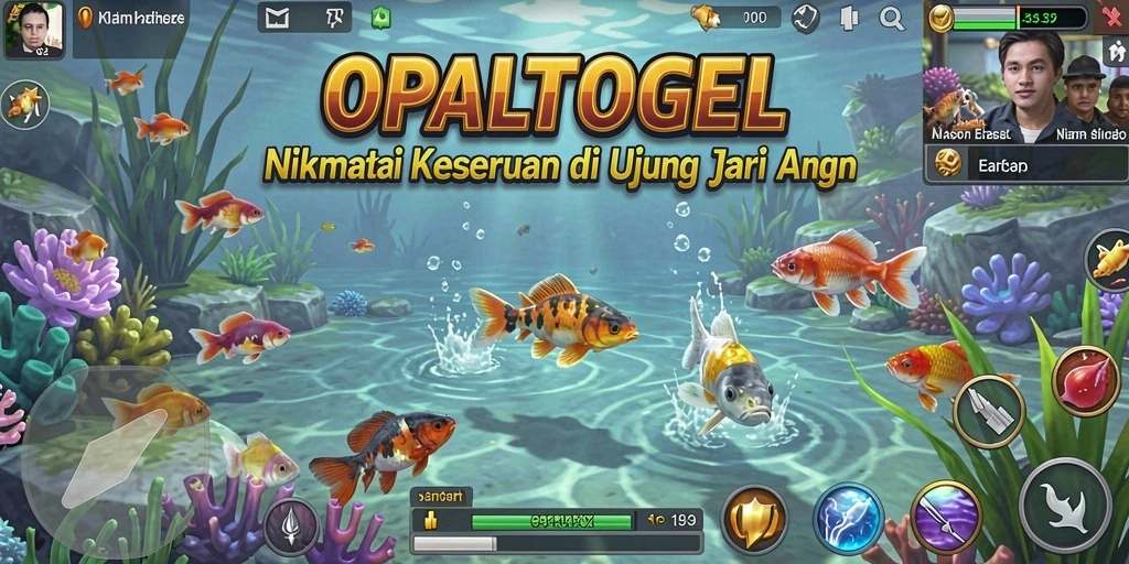 Screenshot utama OPALTOGEL menampilkan aksi memancing yang mendebarkan.