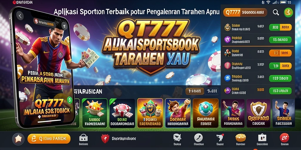 Screenshot QT777 menunjukkan fitur taruhan langsung yang interaktif.