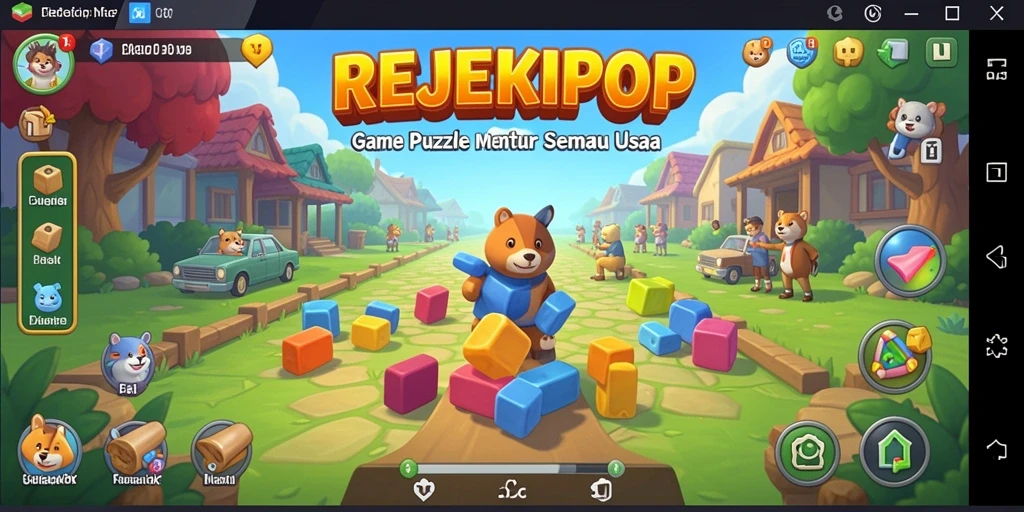 Tampilan gameplay menantang dalam REJEKIPOP.