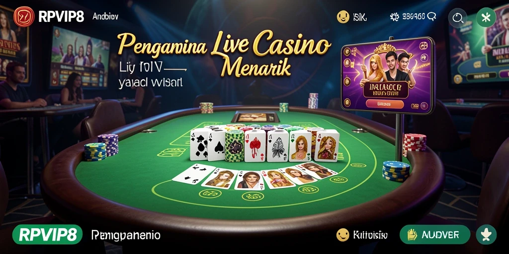 Tampilan gameplay real-time yang mendebarkan di RPVIP8 Live Casino.