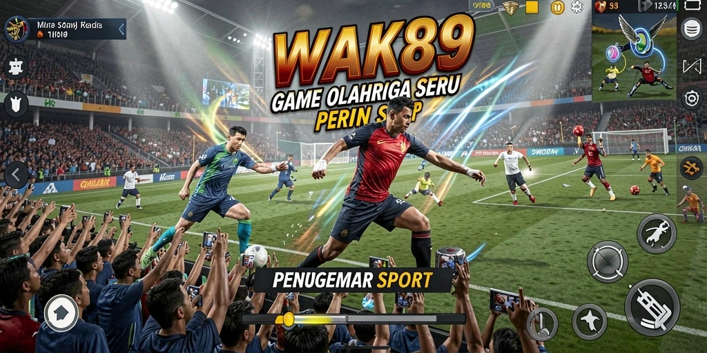 Screenshot mengungkapkan aksi seru dalam pertandingan olahraga di WAK89.